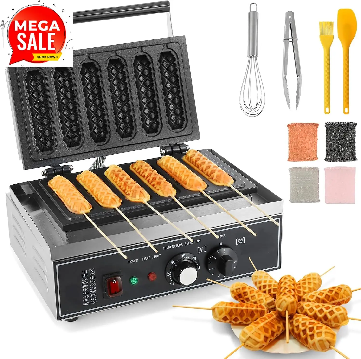 Corn Dog Stick - 6 Pezzi Macchina per Corn Dog,