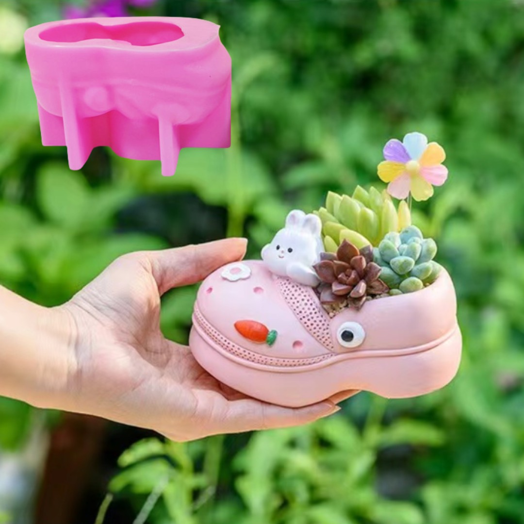 Potsticker Mold - Pantofole animali 3D pianta succulenta vaso