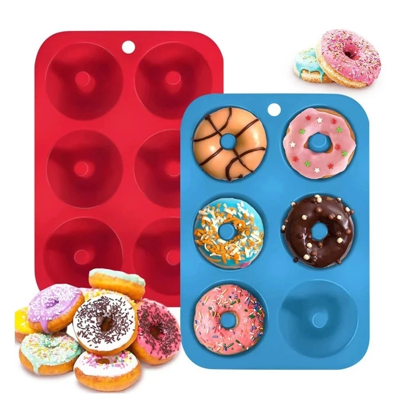 Donut Mold Silicone - 6 fori Ciambella In Silicone Stampo