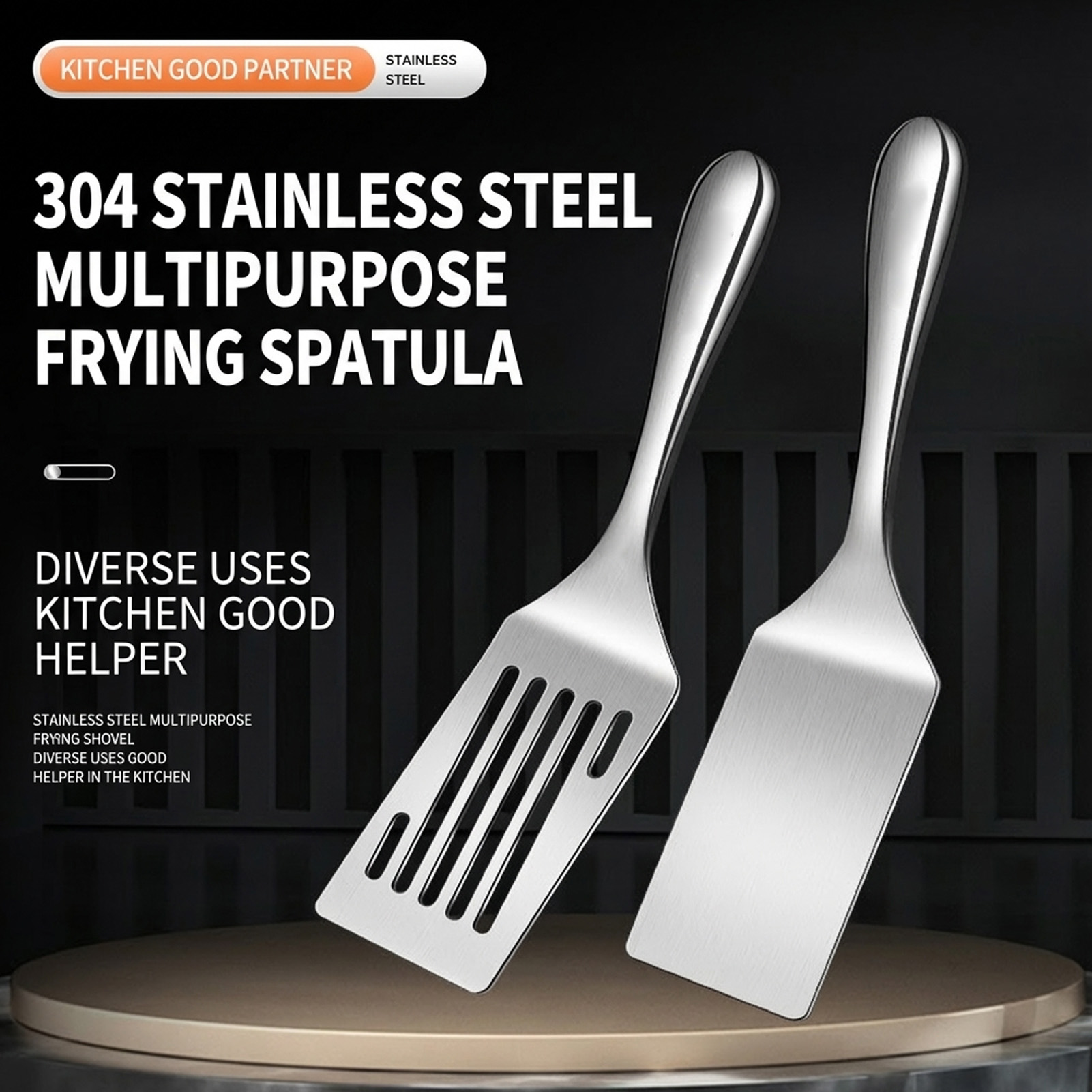 Okonomiyaki Spatula - Spatola in acciaio inossidabile con manico