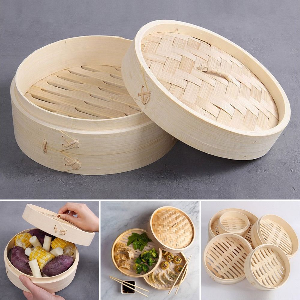 Bao Steamer Bamboo - Cestino per cottura a vapore in