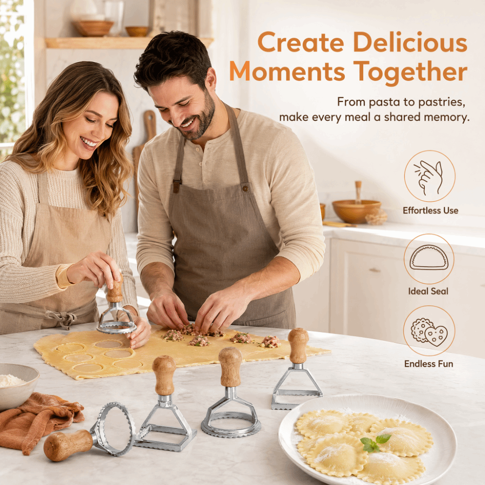Dumpling Press Set - Set di 7 Tagliaravioli Individuali Verticali