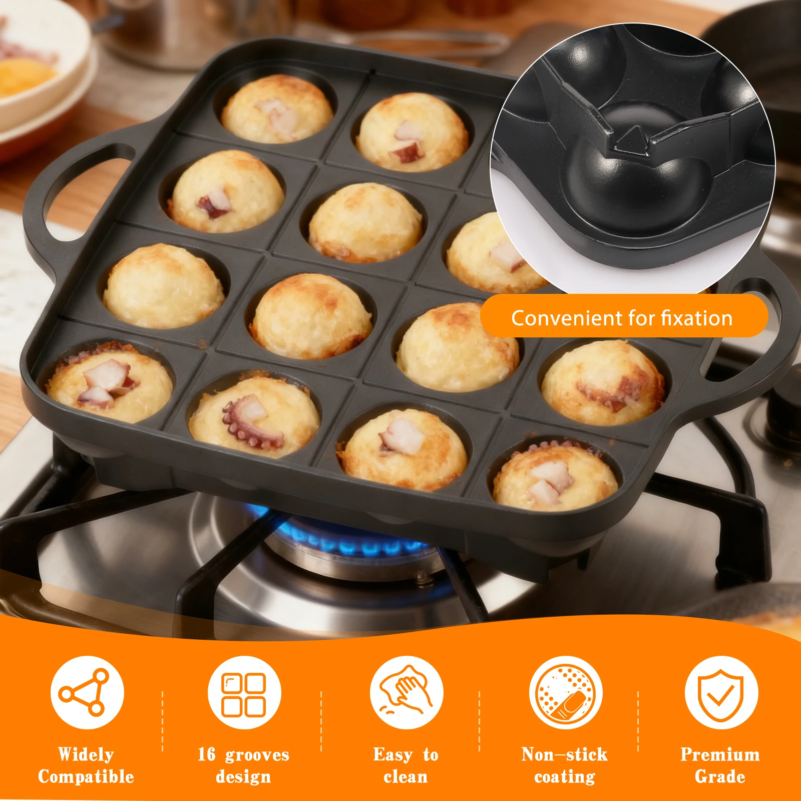 Padella per Takoyaki a 16 Fori - Takoyaki Grill Plate recensione e prezzo